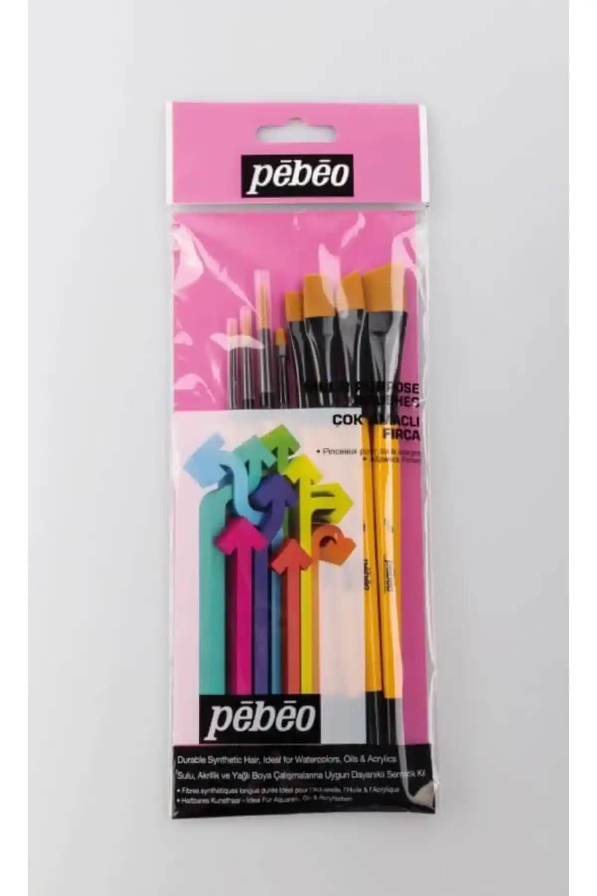 Pebeo 8'li Karma Fırça Seti Yaratıcı Çalışmalar İçin Yüksek Kaliteli Malzeme