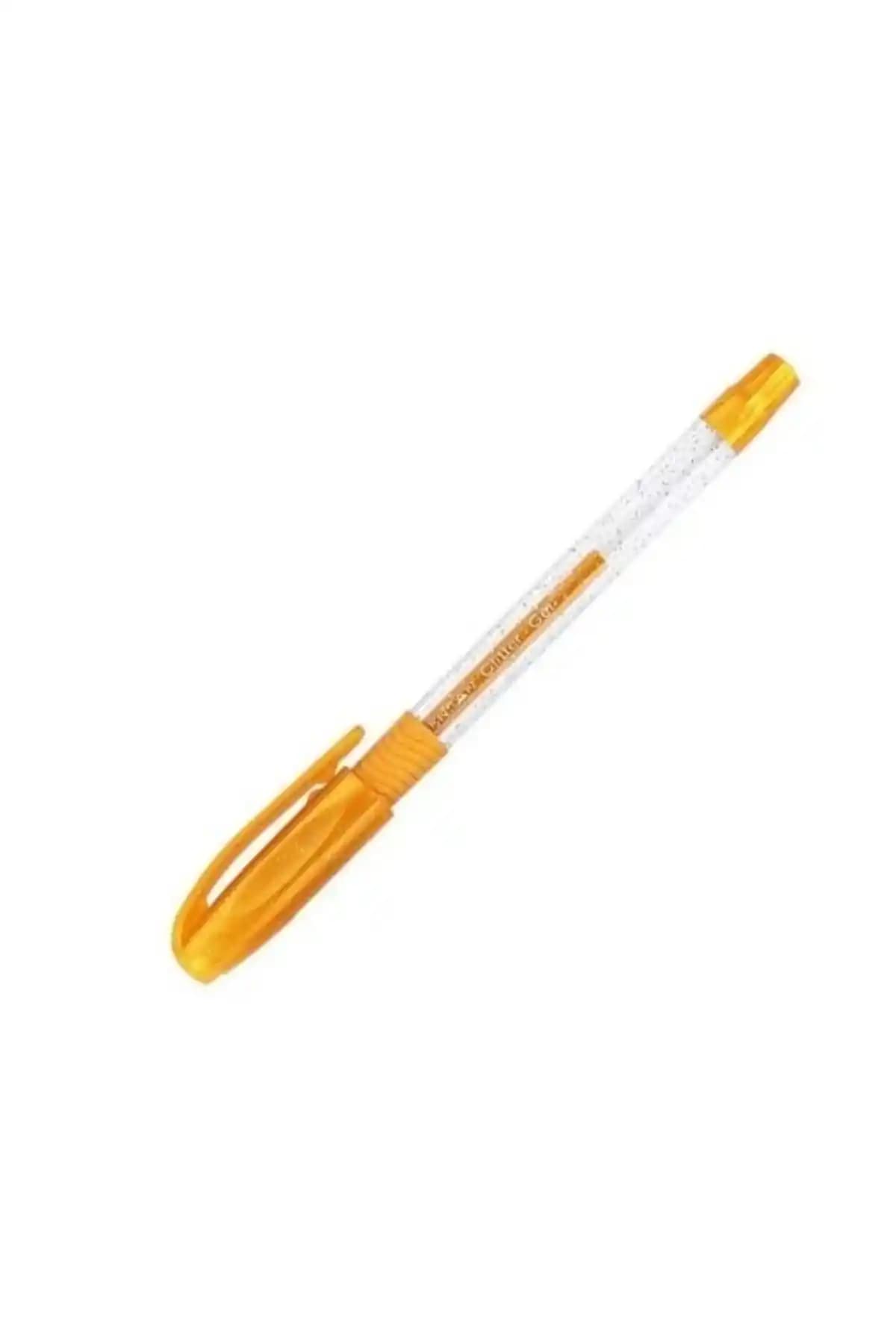 Pensan Glitter Simli Jel Kalem Altın Renkli Parlak ve Şık Tasarım