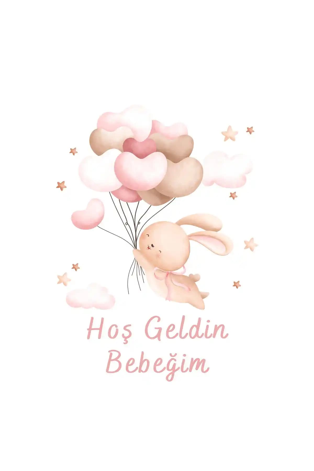 Pera İsme Özel Tavşan Tema Bebek Çikolatası Etiketi Kişiye Özel Hediye ve Kutlama Ürünü