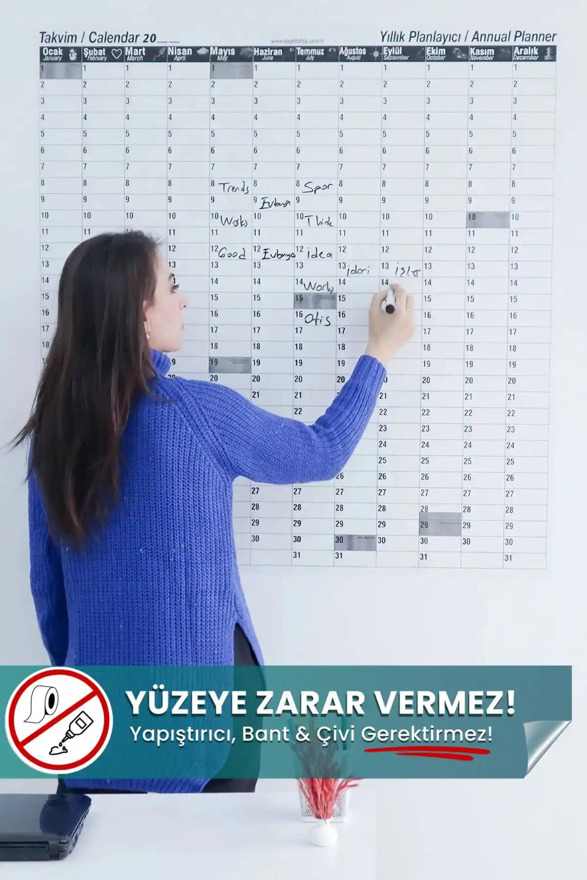 Pi Papers Zamansız Yıllık Takvim Planlayıcı: Çok Yönlü ve Çevre Dostu Tasarım