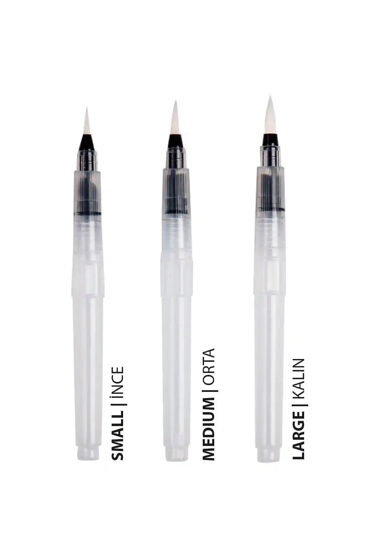 Piapolya 3 Adet Su Hazneli Suluboya Fırçası: Çok Fonksiyonlu ve Kullanışlı Sanat Malzemeleri