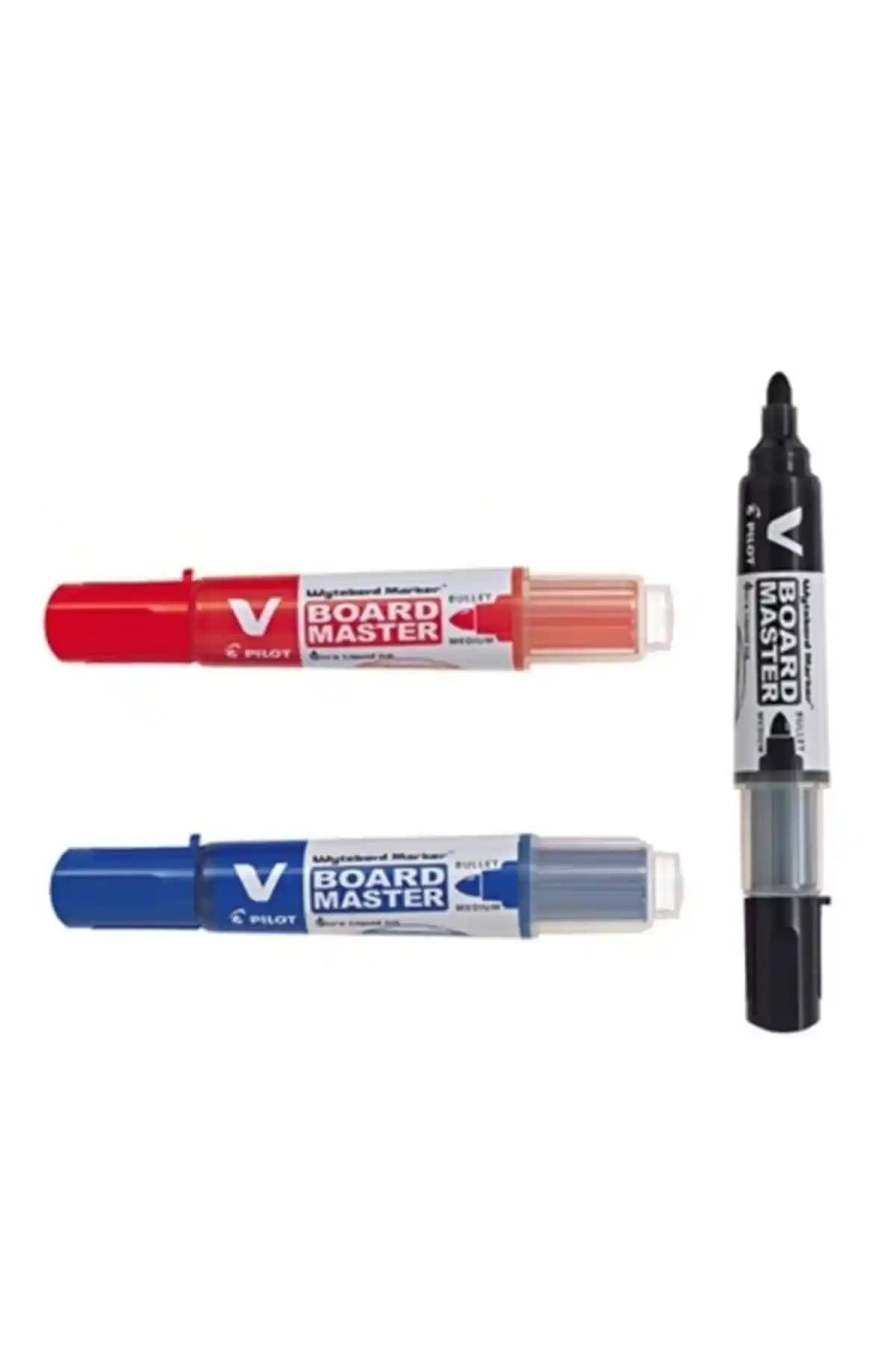 Pilot V Board Master Tahta Kalemi 3'lü Set Renkli ve Değiştirilebilir Kartuş Sistemiyle
