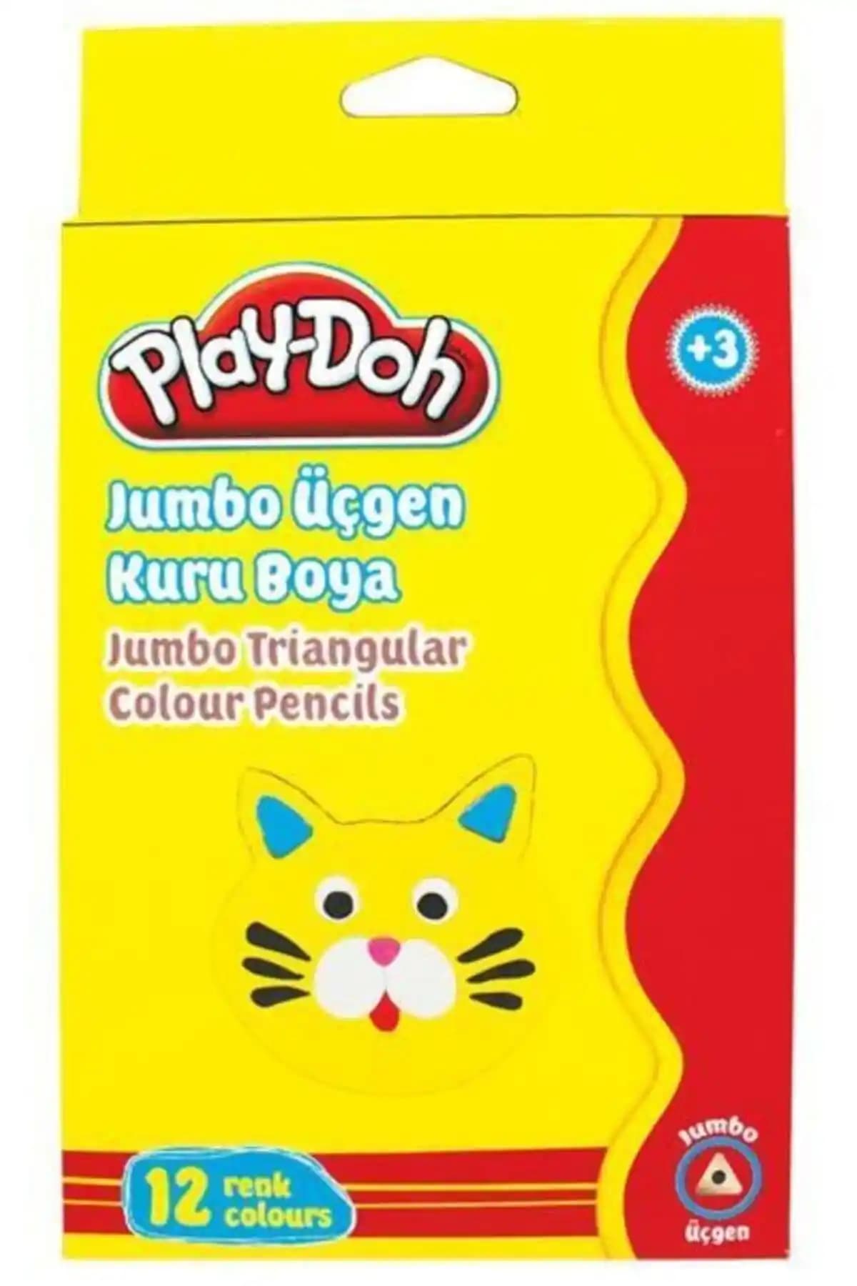 Play-Doh Jumbo Üçgen Kuru Boya Seti: Çocuklar İçin Canlı Renkli ve Kolay Kullanımlı Boyama Aracı