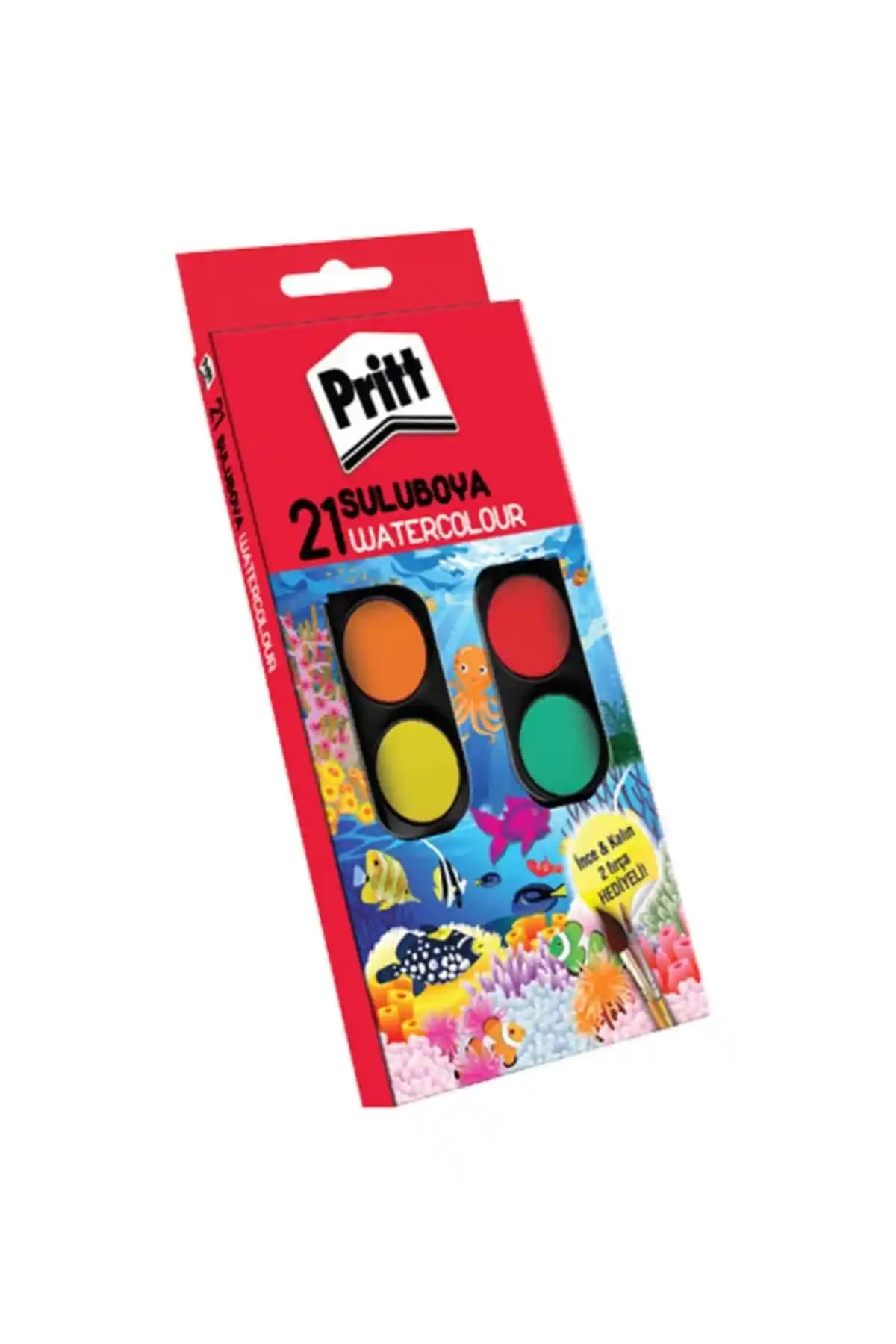 Pritt 21 Renk Suluboya Büyük Tablet: Canlı Renklerle Yaratıcı Sanat Deneyimi