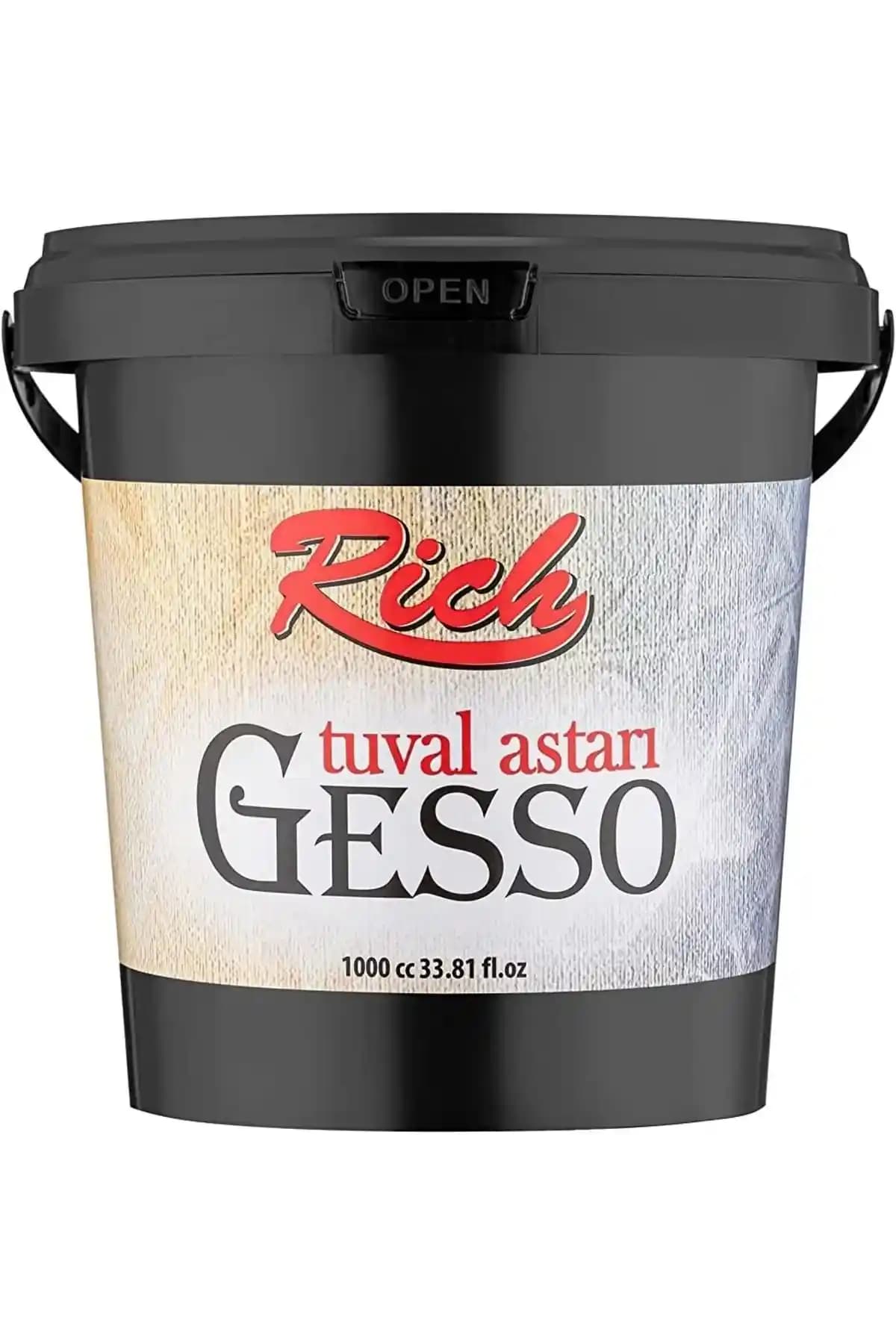 Rich Gesso Tuval Astarı 1000gr: Yüksek Kaliteli Sanat ve Yüzey Hazırlama Çözümü