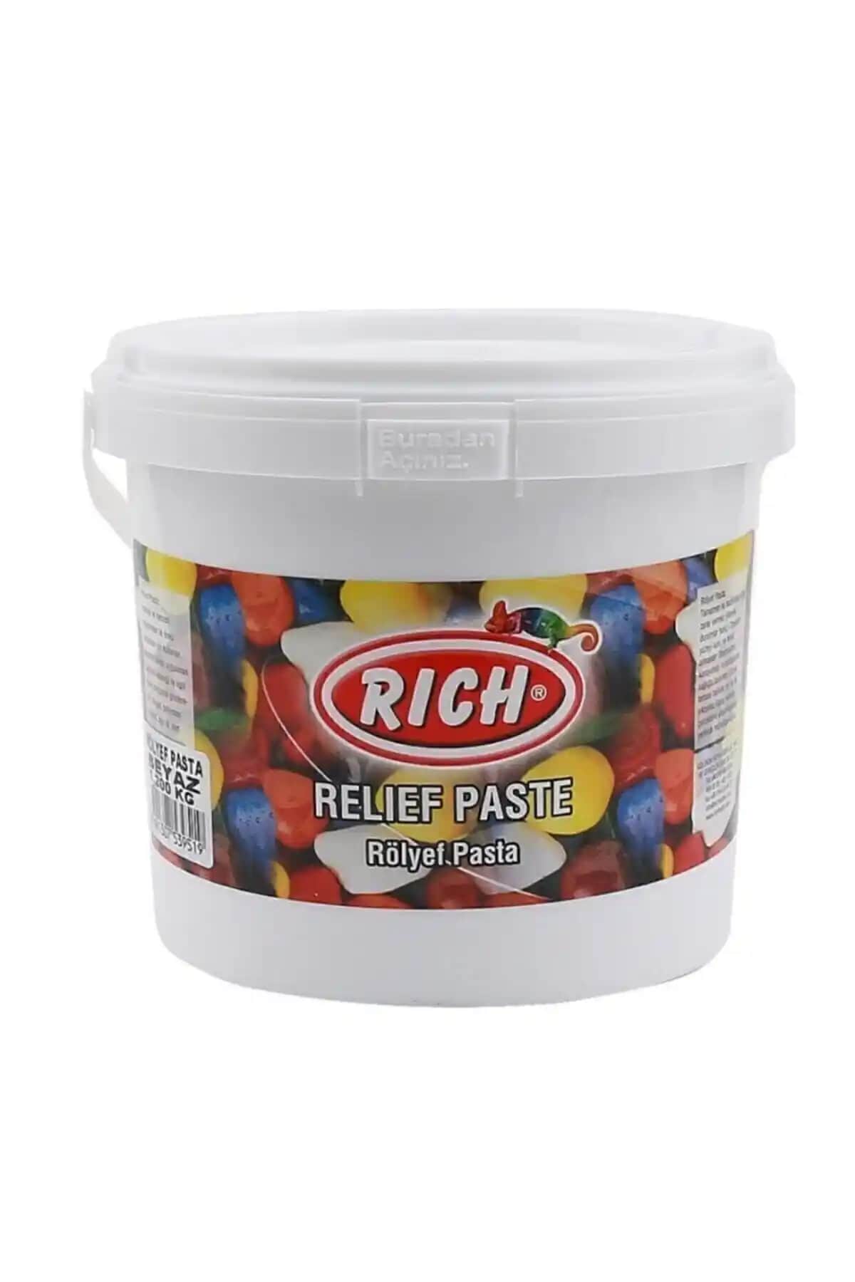 Rich Rölyef Pasta Beyaz 1200 gr: Çok Yönlü Yaratıcı Hobi ve Sanat Malzemesi