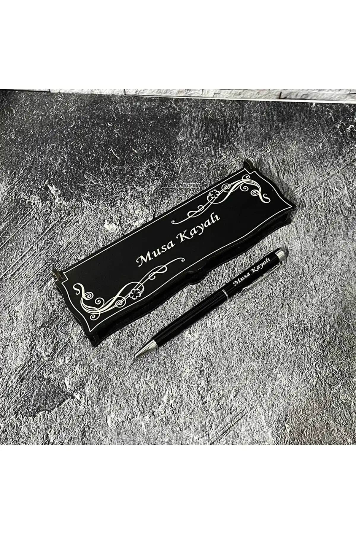 Sanat Hediyelik Öğretmenler Günü İçin Metal Tükenmez Kalem ve Ahşap Kutu Seti