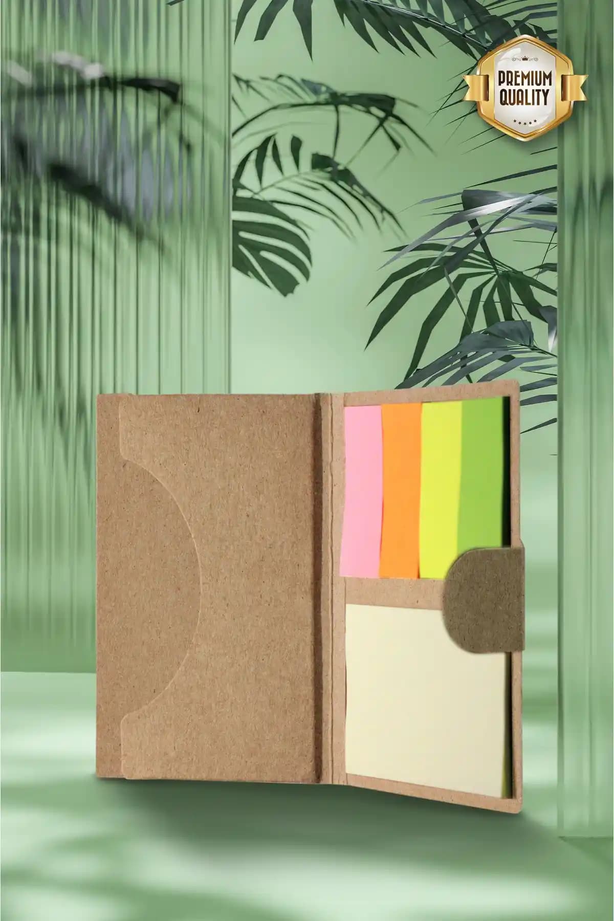 Tibbon Sticky Not Geri Dönüşümlü Mini Yapışkanlı Not Seti 5 Parça Ofis ve Ev Kullanımı İçin