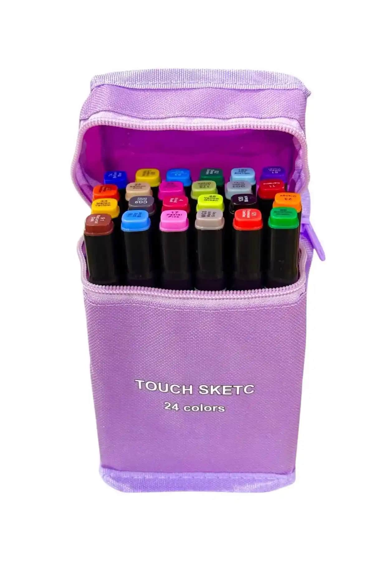 Touch Sketc 24 Renk Çift Taraflı Marker Kalem Seti ile Yaratıcı Çalışmalarınıza Renk Katın