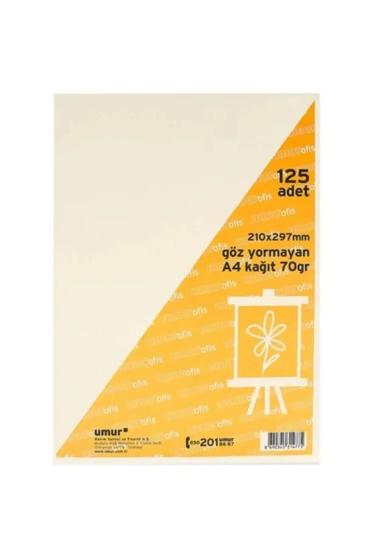 Umur Kitap Kağıdı A4 125 Li Paket: Yüksek Kaliteli Ofis ve Okul Kullanımı İçin
