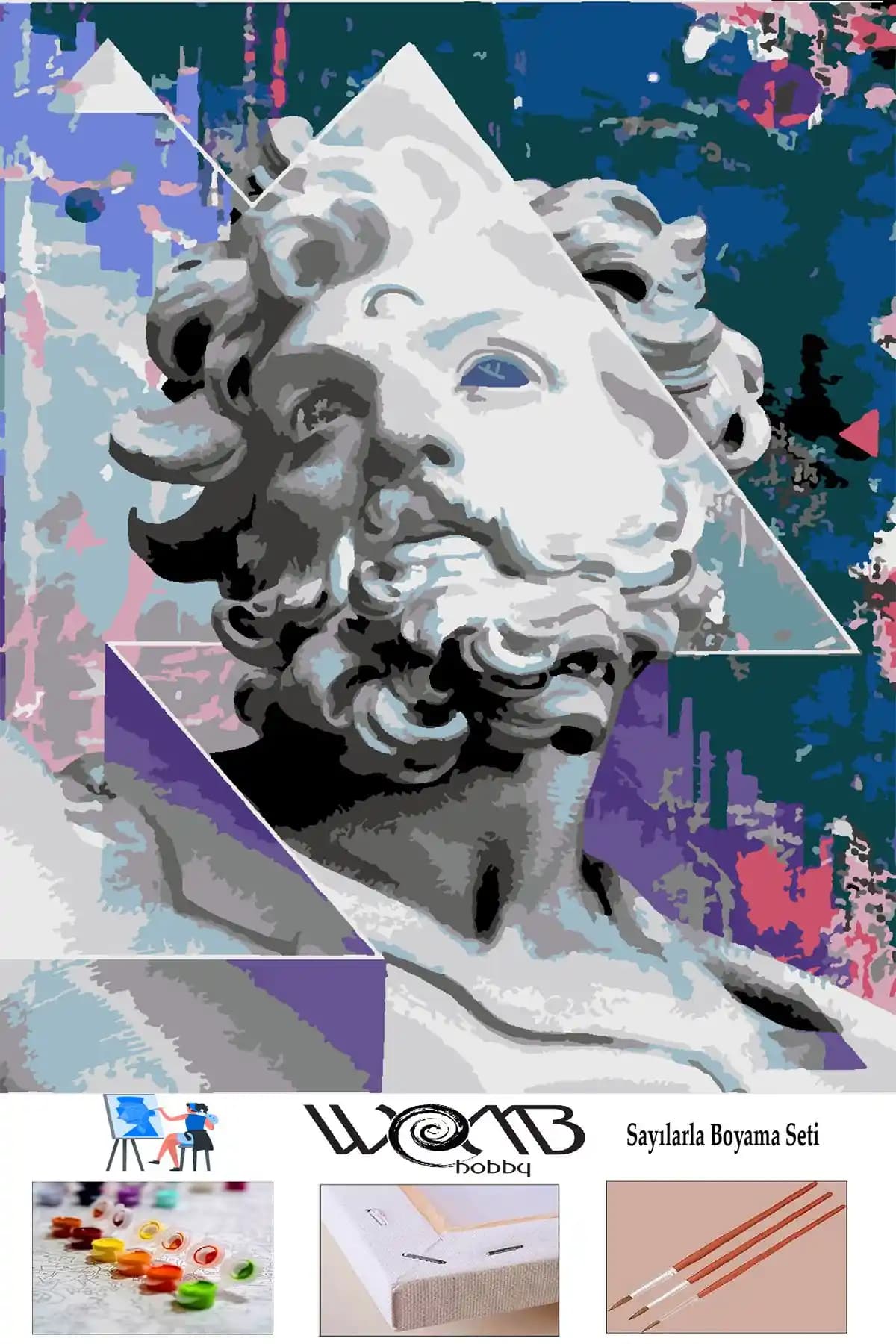 WOMBHOBBY Neo Felsefe Sayılarla Boyama Seti: Yaratıcılığı Geliştiren Hobi ve Sanat Seti