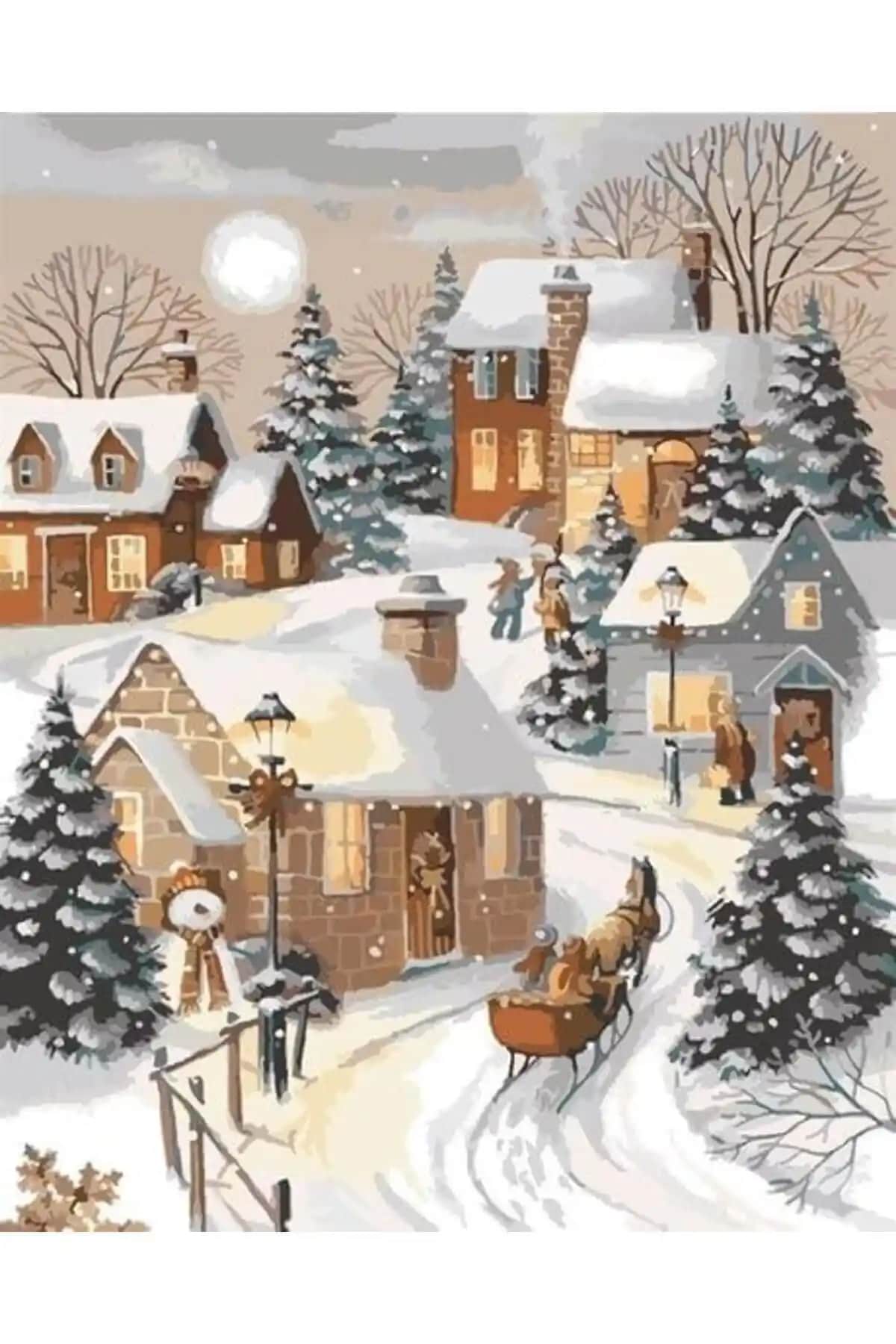 WOMBHOBY Noel Neşesi Sayılarla Boyama Seti: Yaratıcı ve Eğlenceli Hobi Deneyimi