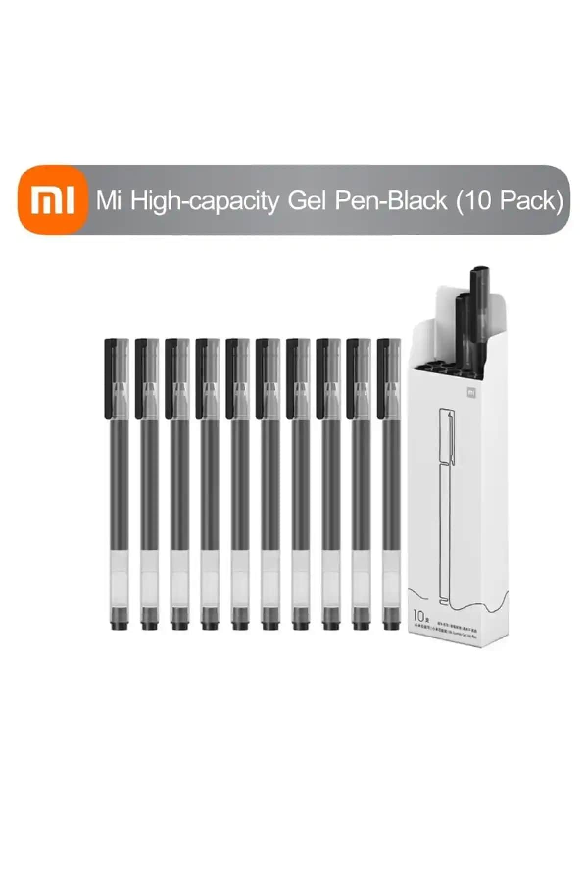 Xiaomi Mi yüksek kapasiteli jel kalem Siyah 10'lu paket günlük ve profesyonel kullanım için
