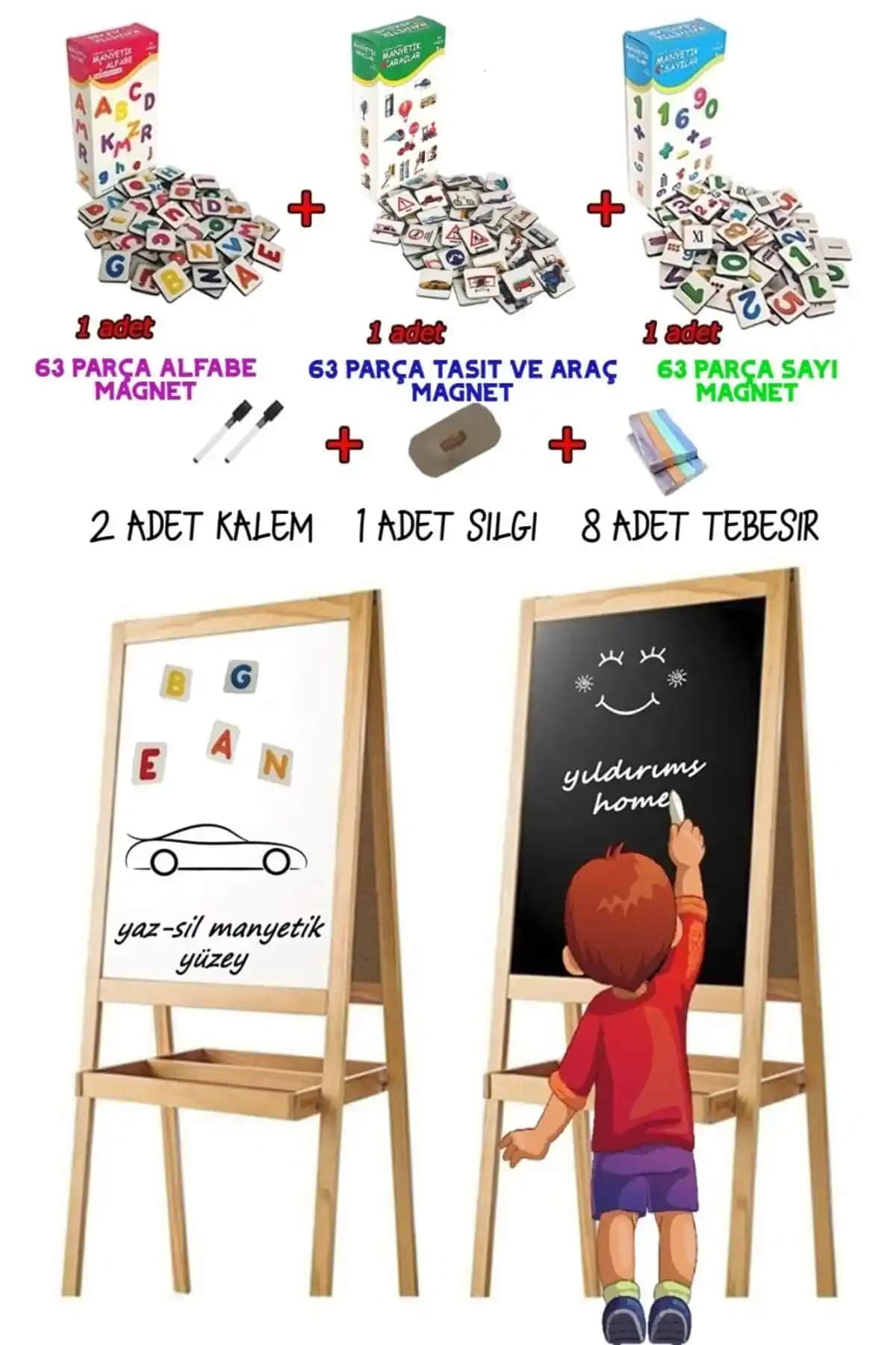 Yıl<dı>rım'in Çok Amaçlı Manyetik Yazı Tahtası ile Eğlence ve Öğrenme Bir Arada
