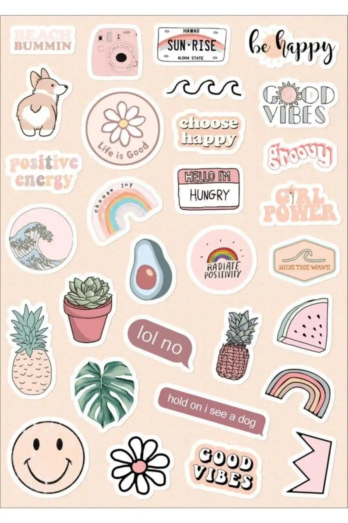 Yıl<dı>rım Reklam Smile Sticker Seti: Çok Amaçlı ve Pratik Dekoratif Çözüm