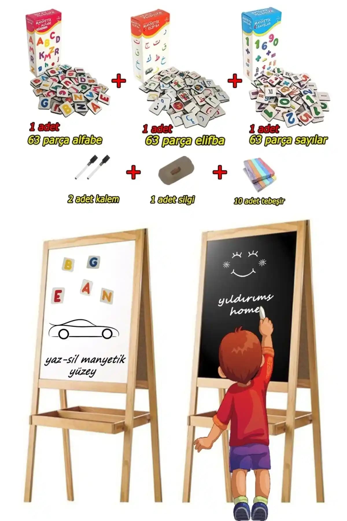 Yıldırım's Home Manyetik Yazı Tahtası: Çok Yönlü Eğitim ve Eğlence Aracı