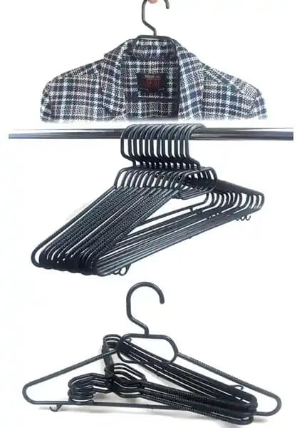 Global.Shop Plastik Elbise Askısı 12 Adet: Hafif Giysiler İçin Pratik Depolama Çözümü