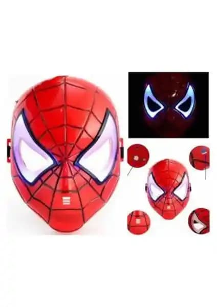 Partistok Işıklı Spiderman Maskesi: Çocuk ve Yetişkinler İçin Işıkla Aydınlanan Kostüm