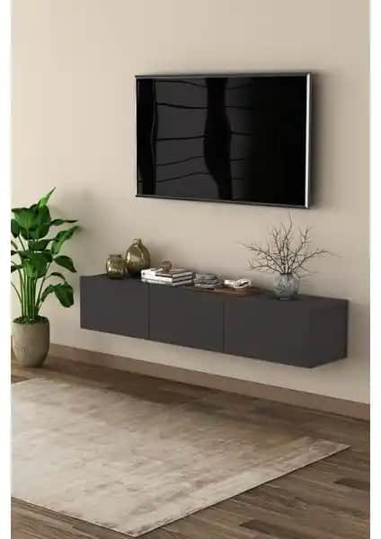 %100 MDFLAM T-27 Modern Duvara Monte TV Ünitesi Geniş Renk Seçenekleri ile