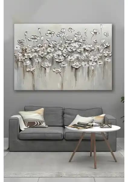 90X130 cm özel tasarım soğuk çiçekler temalı kanvas tablo yüksek kalite ve dayanıklılık ile