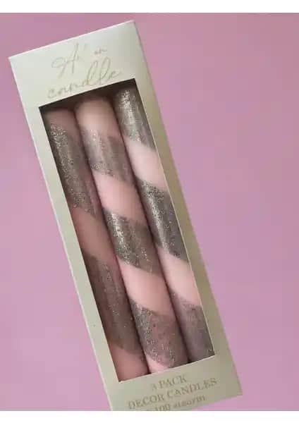 Ae'on Glimmer Swirl Koleksiyonu 3'lü Şamdan Seti Zarif ve Şık Tasarım Özellikleri