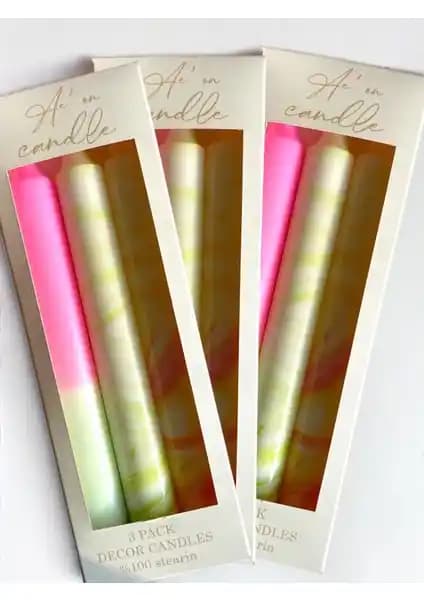 Aeon Candle Studio 3'lü Mum Seti: Doğal ve Estetik Tasarımıyla Dekorasyonunuza Zarif Dokunuş