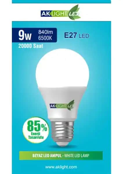 Ak Light 9W Beyaz Işık E-27 LED Ampul Özellikleri ve Kullanım Alanları