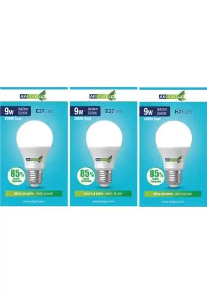 Ak Light Aklight 9W Beyaz E-27 LED Ampul: Enerji Verimli ve Uzun Ömürlü Aydınlatma Çözümü