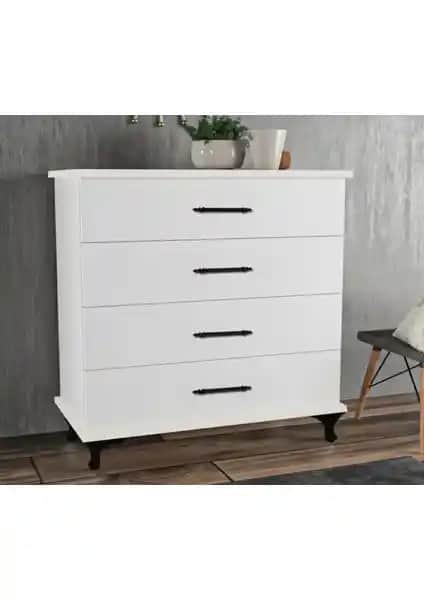 Apeks Mobilya 4 Çekmeceli Şifonyer Modern ve Dayanıklı Tasarım Özellikleri