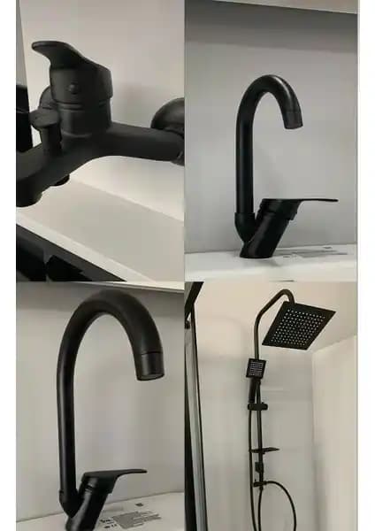 Armour Siyah 4’lü Banyo Seti: Modern ve Dayanıklı Tasarım ile Uzun Ömürlü Kullanım