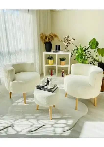 Ars Mobilya Modern Çay Seti İkili Koltuk Berjer ve Puf Takımı Detaylı İnceleme