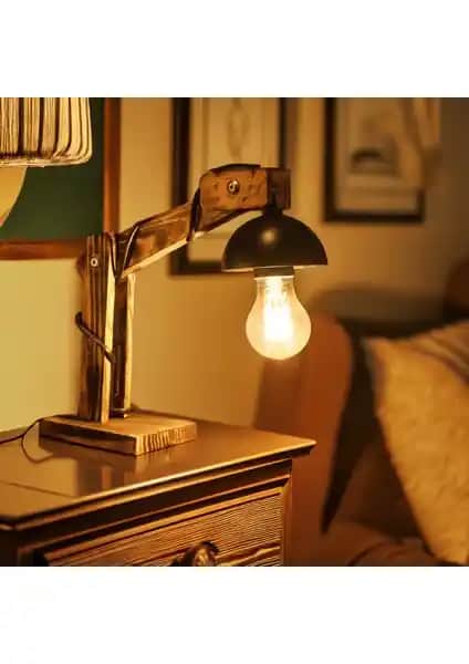 Artistix Modern Vintage Ahşap Masa Lambası ile Ev Dekorasyonunuza Şıklık Katın