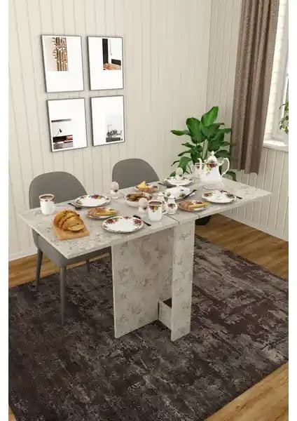 Asra Trend %100 MDF Katlanır Mutfak Masası Modern ve Fonksiyonel Tasarım