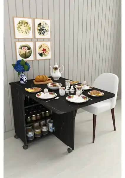 Asra Trend %100 MDFLAM 105CM Mutfak Adası ve Yemek Masası Modern Tasarım