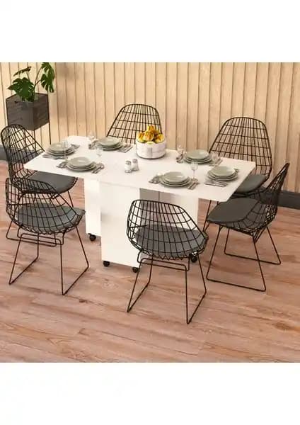 Asra Trend %100 MDFLAM Katlanır Mutfak Masası KM-12 Güncel ve Dayanıklı Tasarım