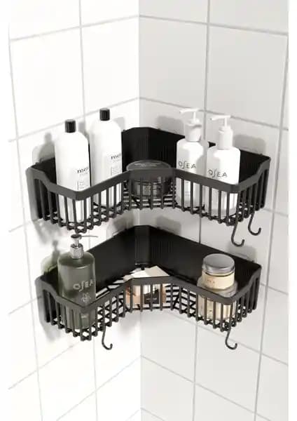 Ata Home Banyo Köşe Yapışkanlı Raf: Dayanıklı ve Pratik Depolama Çözümü