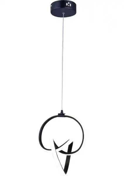 Bafra Prag Tekli Siyah LED Avize Modern ve Enerji Verimli İç Mekan Aydınlatması