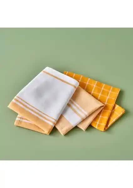 Bella Maison Juno Kurulama Bezi 3'lü Hardal 45x65 cm Sağlıklı ve Pratik Kullanım