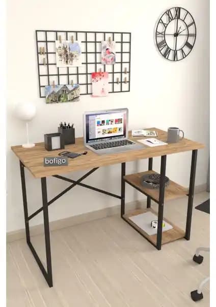 Bofigo 60X120 cm 2 Raflı Çalışma Masası: Modern ve Dayanıklı Ofis Çözümü