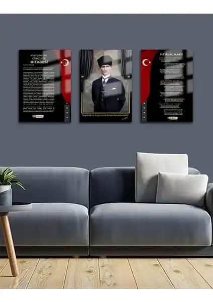 Cam Tablo Sanatında Yenilik: Atatürk ve İstiklal Marşı Temalı Modern Tasarımlar