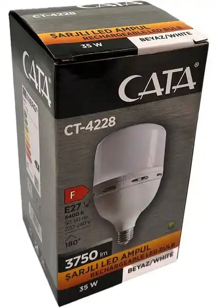 Cata 35 Watt E27 Duylu Şarjlı LED Ampul CT-4228 Beyaz Işık Özellikleri ve Kullanım Alanları