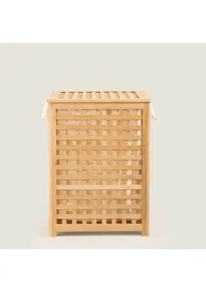 Chakra Bambu Çamaşır Sepeti M Natural: Doğal ve Estetik Ev Depolama Çözümü