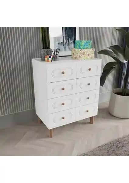 Comiet Pera 4 Çekmeceli MDF Şifonyer Modern ve Dayanıklı Depolama Çözümüdür