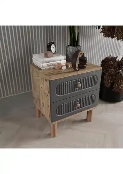 Comiet Soho 2 Çekmeceli MDF Komodin: Modern ve Dayanıklı Yatak Odası Mobilyası