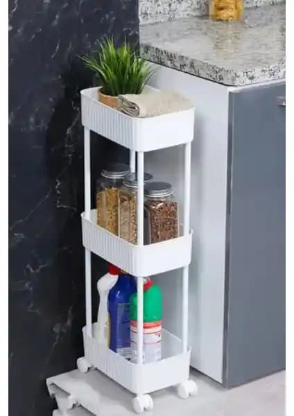 Decorev Çok Amaçlı Beyaz Raf: Mutfak, Banyo ve Ofis İçin Çok Yönlü Saklama Çözümü