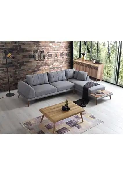 Dekorbizden Retro Köşe Koltuk Keten 45: Estetik ve Dayanıklı Modern Oturma Ünitesi