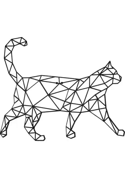 Dfa Dekoratif Kedi Metal Tablo 58x49 cm modern ve dayanıklı duvar dekorasyonu