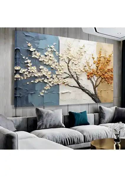 Emya Home Renkli Ağaç Kanvas Tablo: Estetik ve Dayanıklı Dekorasyon Çözümü