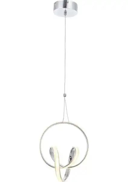 Eray Ay<dı>nlatma 921-25 Krom LED Avize Modern Tasarım ve Üç Renk Seçeneğiyle Şık İç Mekan Aydınlatması