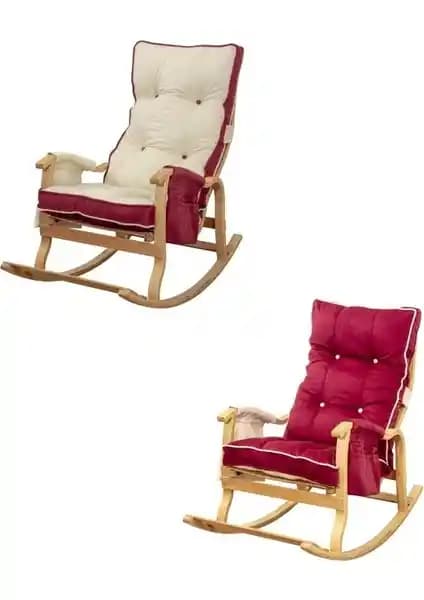 Evoke Lüx Ahşap Çift Minderli Sallanan Sandalye: Dayanıklı ve Şık Oturma Çözümü